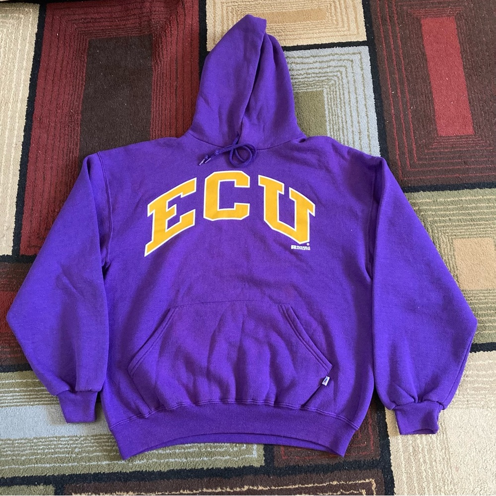 Russell Athletic Purple and Yellow Hoodie